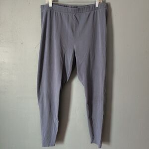 L.L. Bean Perfect Fit Pants Leggings Womens 1X Gray Active Yoga Running Stretch
